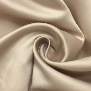 Pipe Pocket Taupe and Light Cream Satin Sample Swatch For Turn of Events Rental Drapery Las Vegas