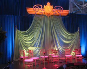 Sheer Voile Chiffon Drapery Accent Décor Panel for a private event from Turn of Events Las Vegas