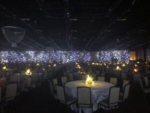 LED Star Drop / Star Curtain Full Perimeter Drapery at a Las Vegas Event From Turn of Events Las Vegas Rental Drapery