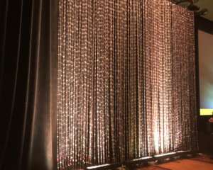 Uplit Silver Tear Drop Bead Panel Rentals from Turn of Events Las Vegas