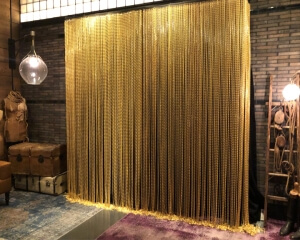 Chain Decor Panel Turn of Events Productions Las Vegas Drapery and Decor Rentals Pipe and Drape Chain Decor Panels.