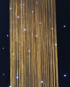 Chain Decor Panel Turn of Events Productions Las Vegas Drapery and Decor Rentals Pipe and Drape Chain Decor Panels.