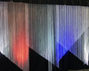 Chain Decor Panel Turn of Events Productions Las Vegas Drapery and Decor Rentals Pipe and Drape Chain Decor Panels.