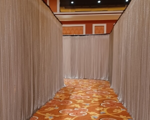 Chain Decor Rental Panel From Turn of Events Productions Las Vegas Pipe and Drape Rental. Drapery Rentals In Las Vegas for Events and Show drapery.