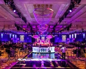 Turn of Events Productions Las Vegas Chandelier Decor Rental. Turn of Events Las Vegas Pipe and Drape Rental Decor Rentals Drapery Rental Masking in Las Vegas.
