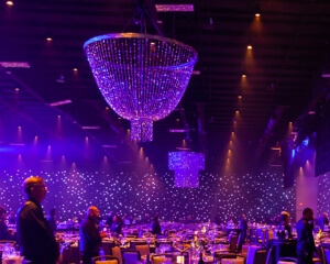 Turn of Events Productions Las Vegas Chandelier Decor Rental. Turn of Events Las Vegas Pipe and Drape Rental Decor Rentals Drapery Rental Masking in Las Vegas.