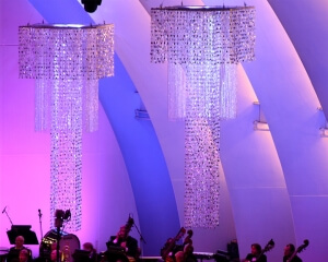 Hanging Chandelier Rental in Las Vegas From Turn of Events Productions. Turn of Events Las Vegas has pipe and drape, duvetyne, drapery rentals, and other decor.