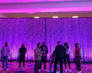 Tear Drop Bead Panels and Decor From Turn of Events Productions. Pipe and Drape Rental Drapery Decor Rental in Las Vegas From Turn of Events Productions.