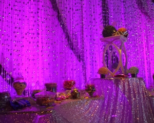 Tear Drop Bead Panels and Decor From Turn of Events Productions. Pipe and Drape Rental Drapery Decor Rental in Las Vegas From Turn of Events Productions.